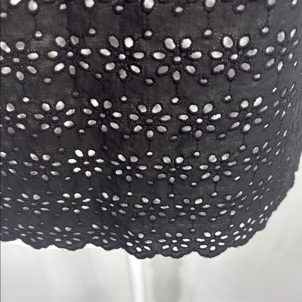 Brooks Brothers Red Fleece Black Eyelet Lace Blouse Size 12 - Picture 10 of 10